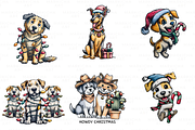 Christmas Dogs Clipart Bundle, an Illustration by Markicha Art (Thumbnail 3 of 7)
