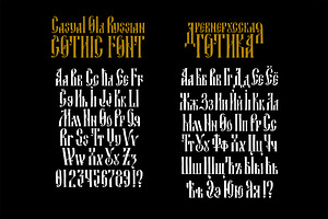 Old Russian Gothic letters
