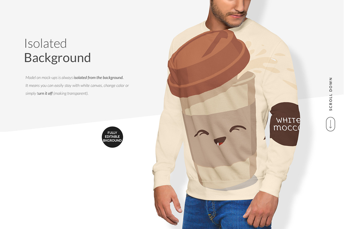 Men Sweatshirt Mockups Set FREE DEMO, a Books & Magazine Mockup by Apparel_Mockups (Photo 11 of 24)