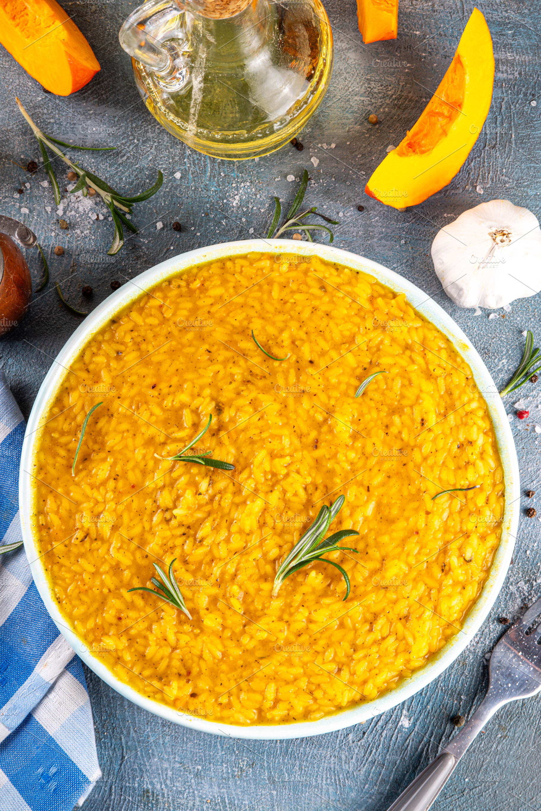 Homemade Pumpkin Risotto with Parmesan, Tasty Autumn Comfort Foo, a Food & Drink Photo by Rimma