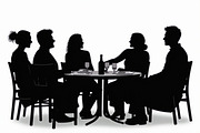 Group Dining Vector Bundle, an Illustration by BIPLOB EXPERT (Thumbnail 4 of 9)