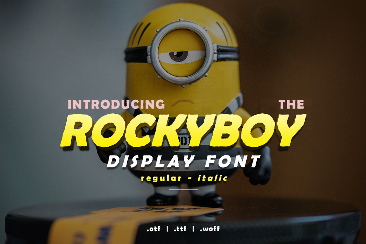 Rocky Boy Display Font, a Script Font by yantodesign (Photo 1 of 8)