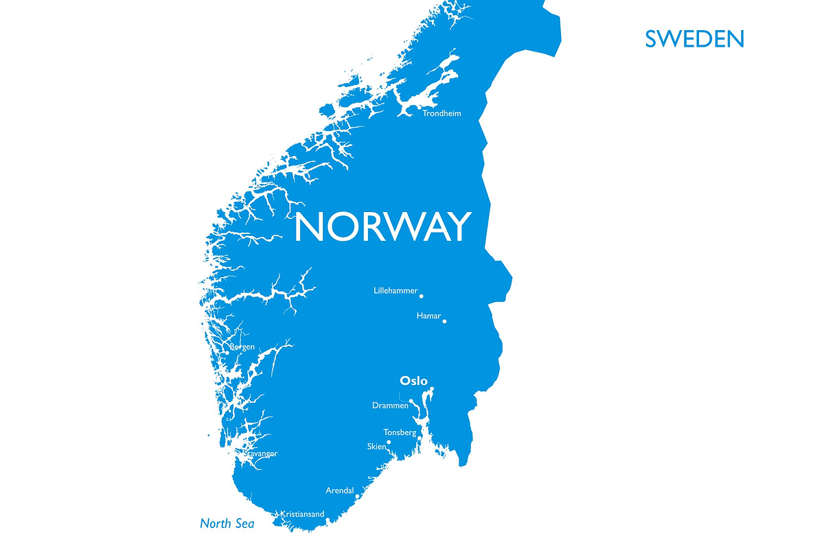 Vector map of Norway, an Illustration by ilynx (Photo 2 of 2)