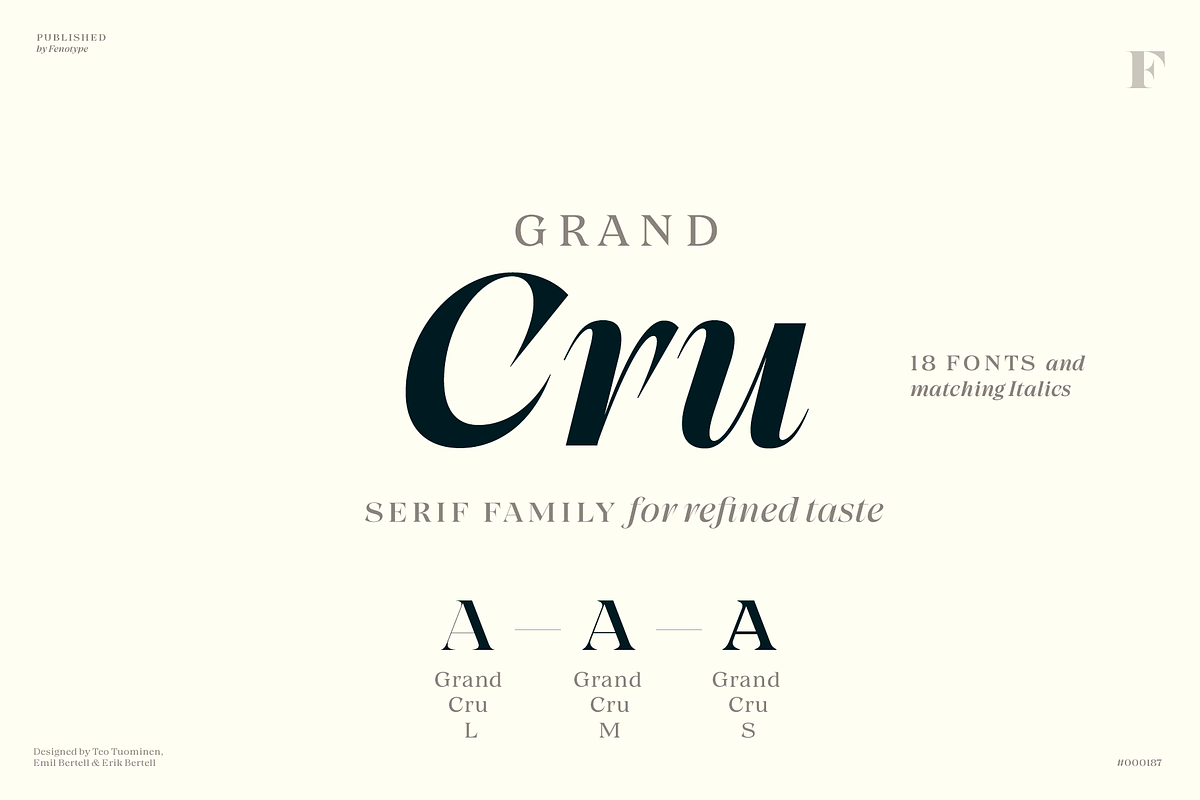 Grand Cru Superfamily, a Serif Font by Fenotype (Photo 2 of 14)