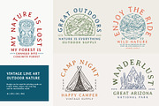 Vintage Outdoor Line Art Badge, an Object Graphic by Sandewo (Thumbnail 1 of 13)