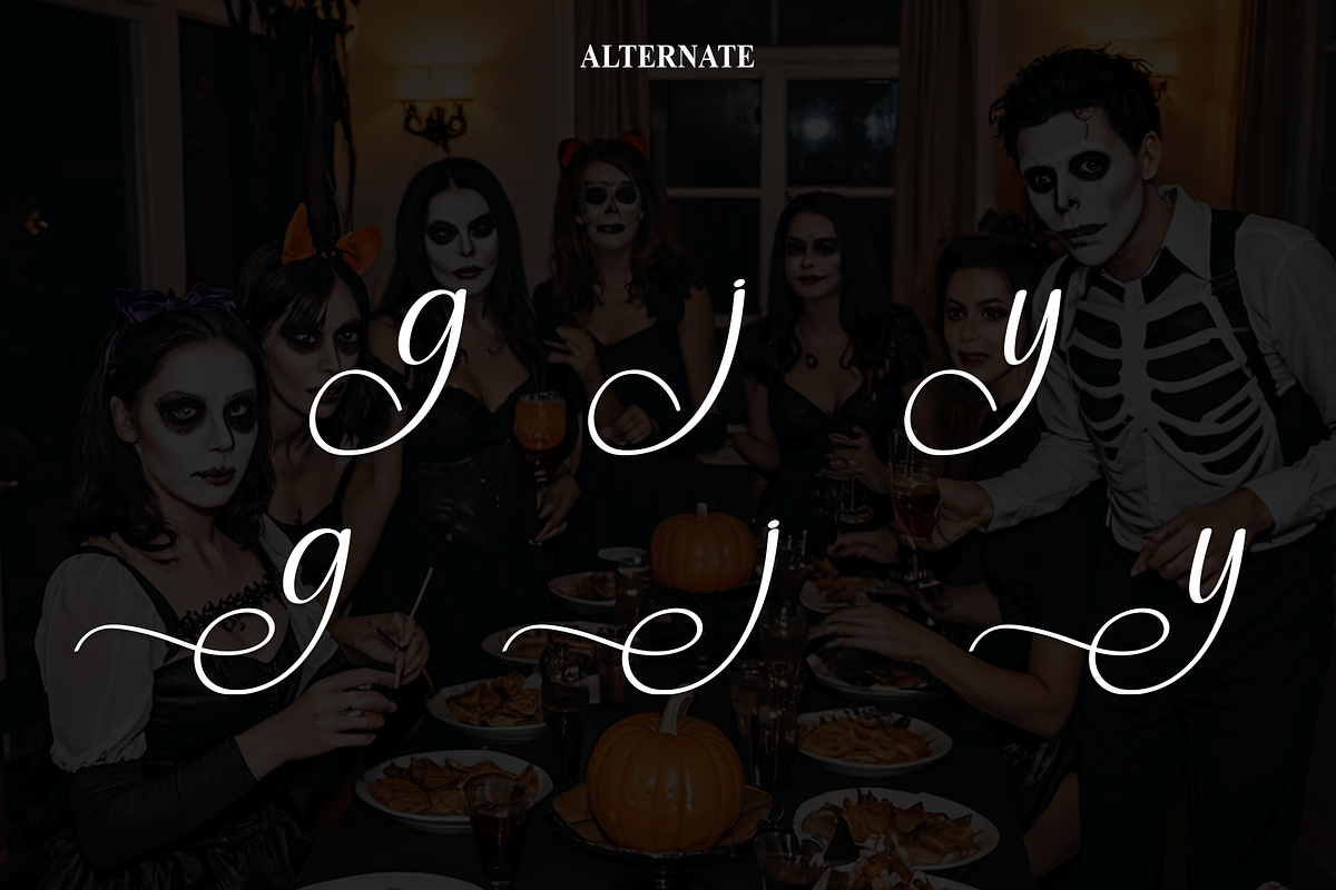 Party Spooky | Script Font, a Handwritten Font by Scratchones (Photo 8 of 9)