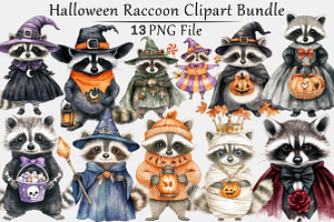 Halloween Raccoon Clipart