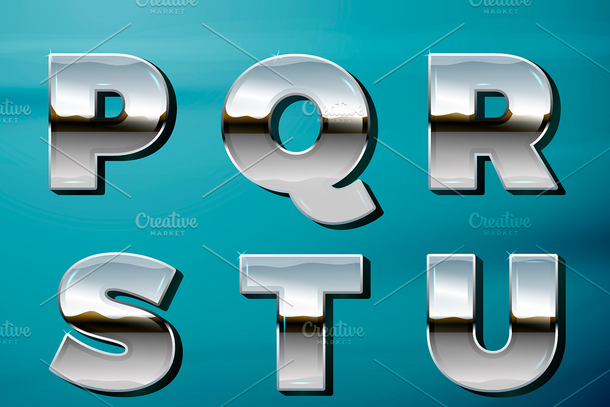 Muscle Car Chrome letters, an Outline Icon by Tashal (Photo 5 of 8)