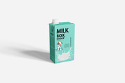 Milk Box Mockup, a Packaging Mockup by Indah (Thumbnail 2 of 6)