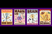 Y2K groovy stationery on school, an Education Illustration by Buch&Bee (Thumbnail 3 of 3)
