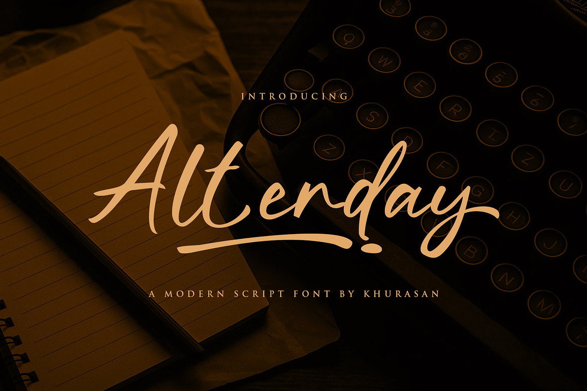 Alterday, a Script Font by khurasan (Photo 1 of 6)