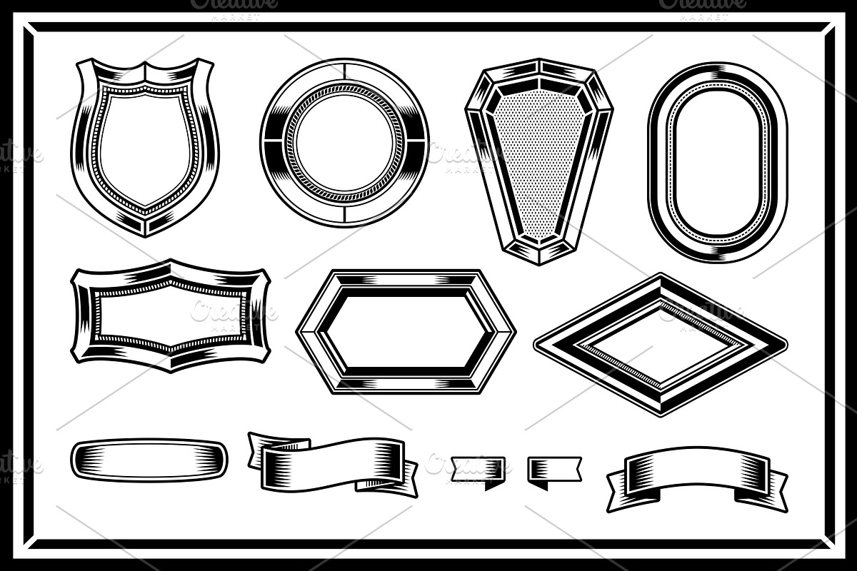 Vintage Shield & Ribbons preview 2