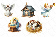Cute Christmas Nativity Clipart Bund, an Illustration by DreamPrint404 (Thumbnail 4 of 4)