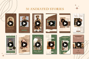 50 Animated Stories Canva Template