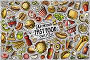 Fast Food Cartoon Objects Set, an Object Graphic by BALABOLKA (Thumbnail 1 of 4)