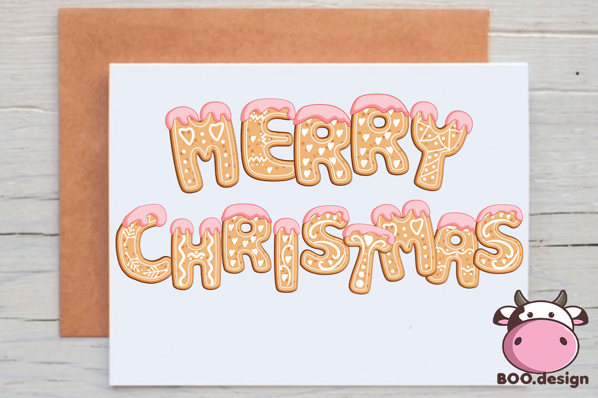 Gingerbread Cookie Font And Clipart, an Object Graphic by Boodesign (Photo 3 of 4)