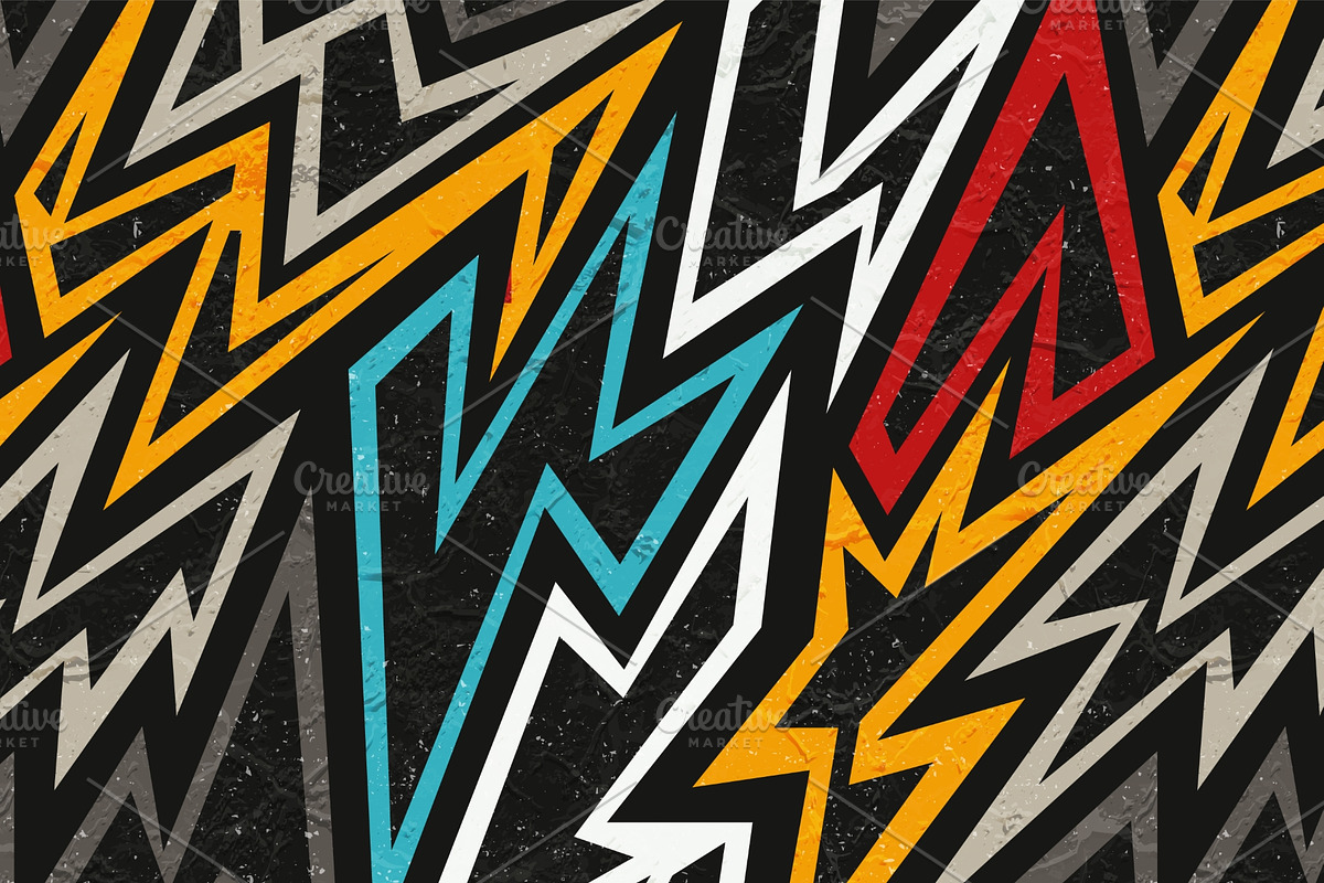 Graffiti geometric pattern pack, a Pattern Graphic by Gudiny (Photo 12 of 13)
