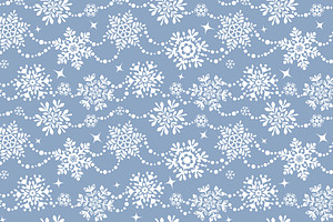 Seamless Pattern With Snowflakes