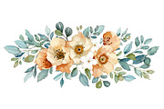 Rustic Orange Floral Set, an Illustration by Designer_Momina (Thumbnail 6 of 16)