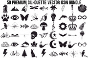 50 Premium Silhouette Vector Icon Bu, an Illustration by Designer_Momina (Thumbnail 1 of 17)