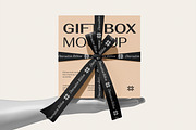 Gift Box and Ribbon Mockup, a Packaging Mockup by Permadi Creative (Thumbnail 2 of 5)