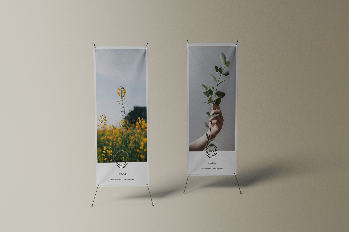 X Stand Banner Mockup, a Product Mockup by Akaimockup (Photo 3 of 5)