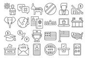 USA Election Vector Icons Pack, a Solid Icon by Vector Portal (Thumbnail 5 of 5)