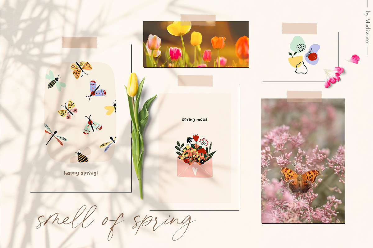 SPRING abstract vector illustrations