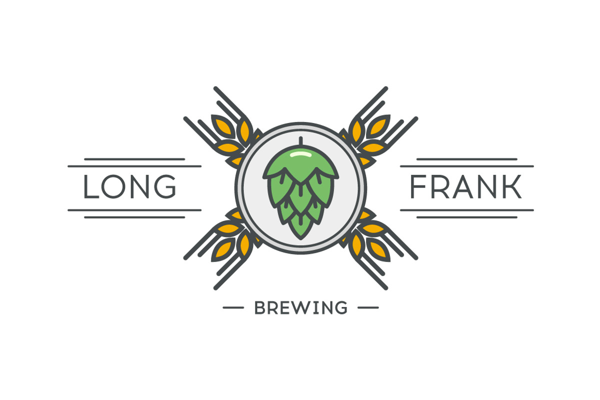 Vector logo of brewery.