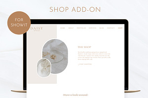 Minimal Shop Addon Showit Template