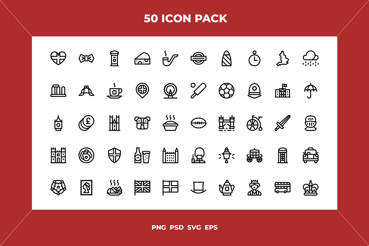England icons, an Outline Icon by Wencory (Photo 1 of 2)