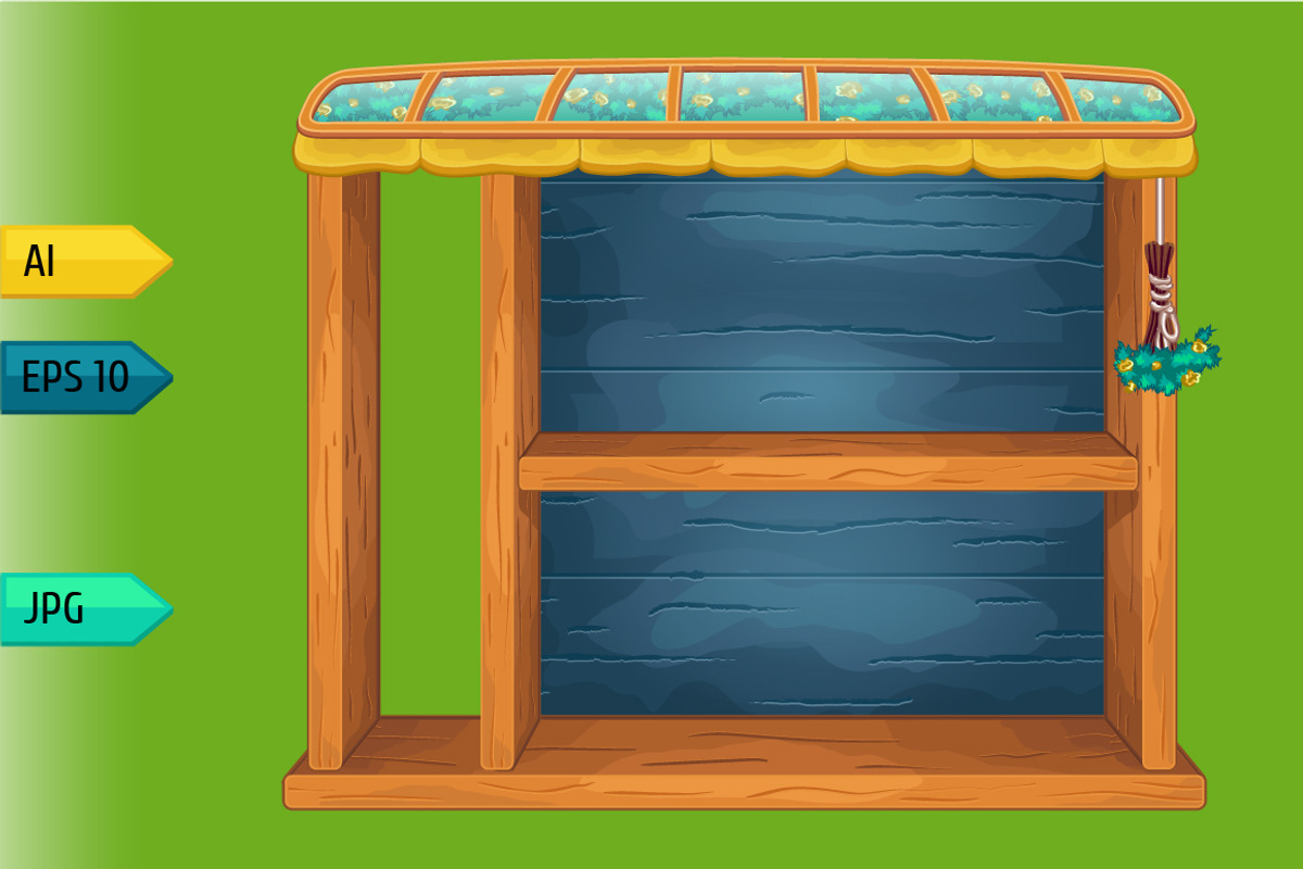 Game wooden shelf windows set, a Templates & Theme by julia_musdotter (Photo 17 of 20)
