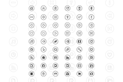 Mobile interface fill and line icons, a Solid Icon by Nazim's Shop (Thumbnail 6 of 9)