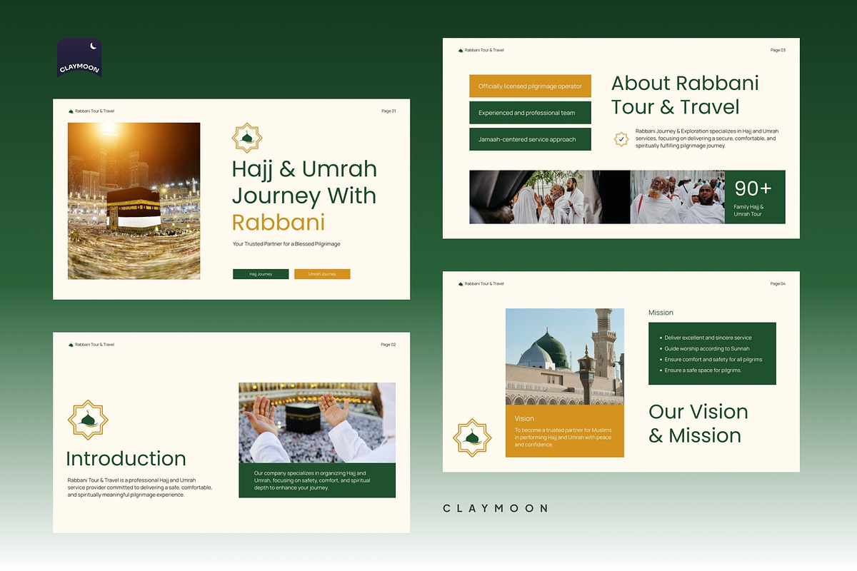 Hajj and Umroh Pitch Deck, a Presentation Template by Claymoon Lab (Photo 3 of 7)