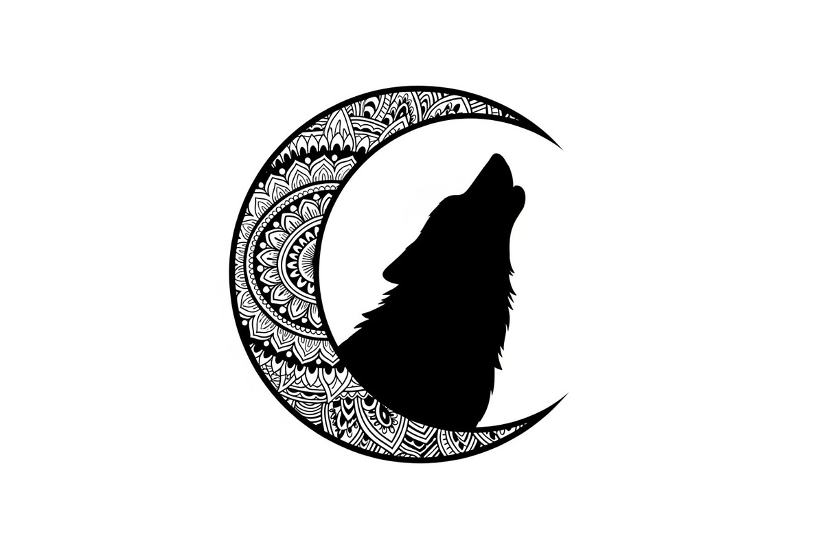 Mandala Moon Wolf SVG Bundle, an Illustration by Gaye Art (Photo 30 of 31)