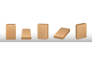 Kraft Cardboard Package Box Template