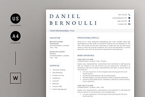 Modern Resume & Cover Letter - Word