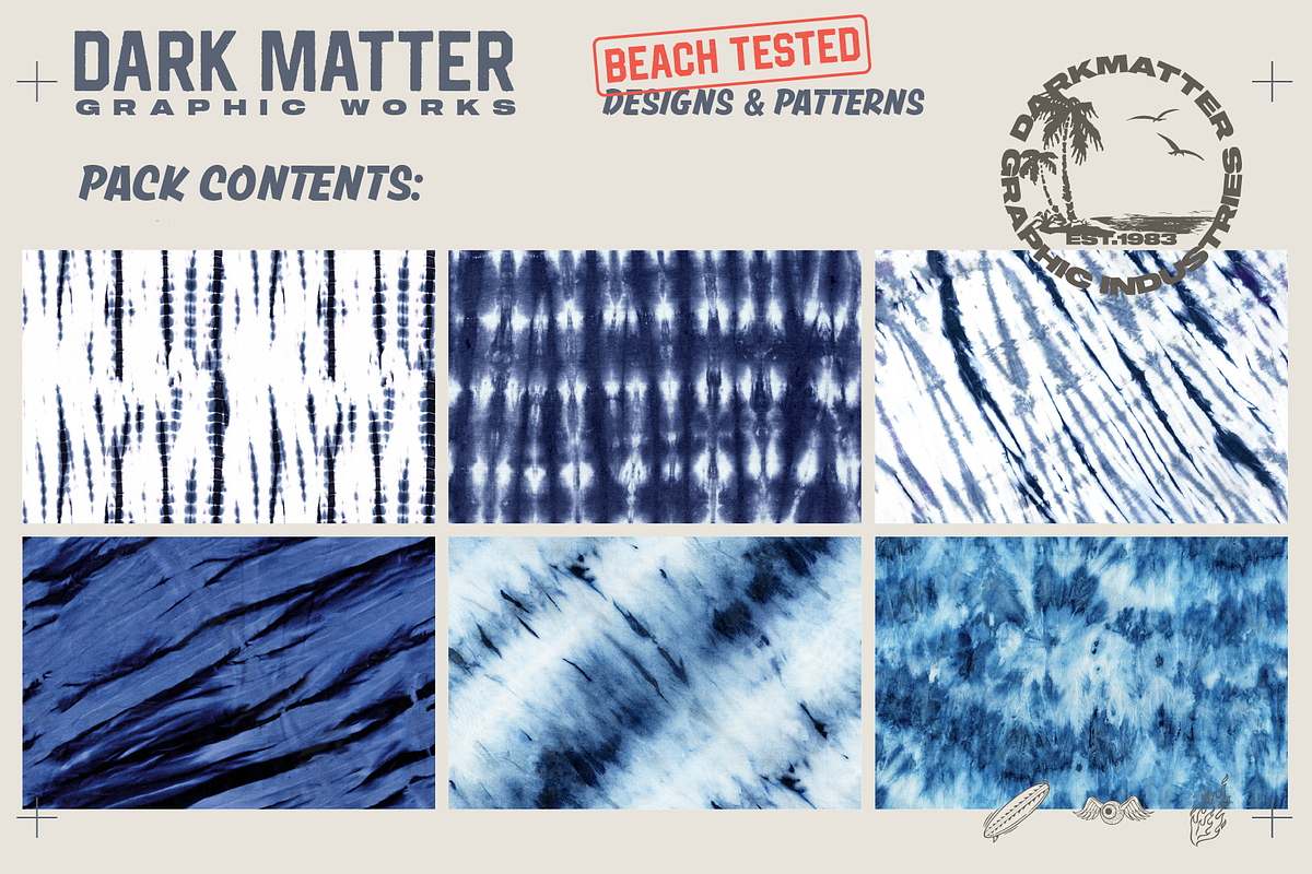 6x Seamless Tiedye Pack 19, a Pattern Graphic by darkmatter_graphicworks (Photo 2 of 3)