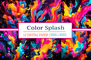 Color Splash, a Pattern Graphic by Printable Treasure (Thumbnail 1 of 3)