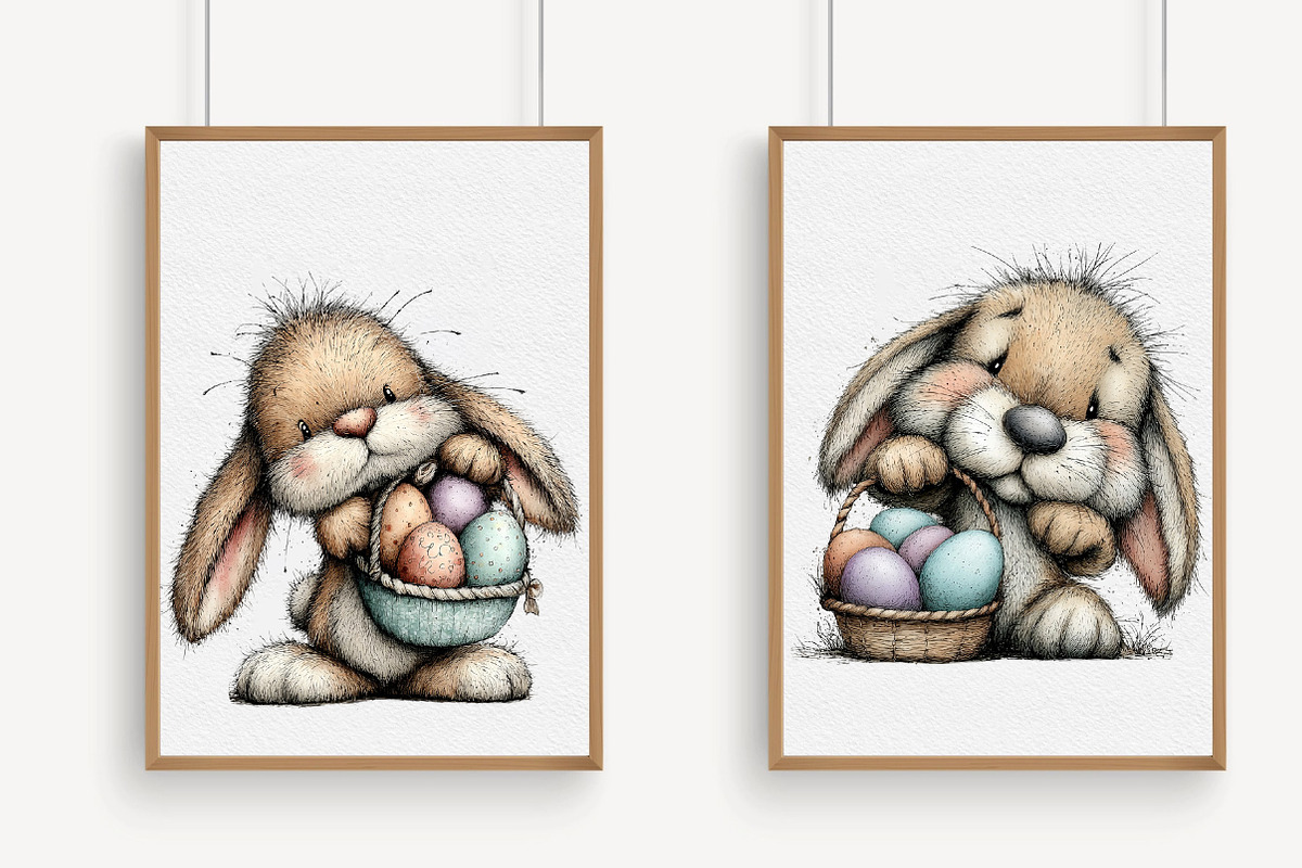 Cute Easter Bunny Clipart, an Illustration by Libby Wishes (Photo 5 of 6)