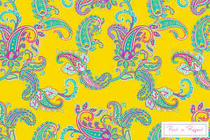 Seamless Paisley Print Patterns