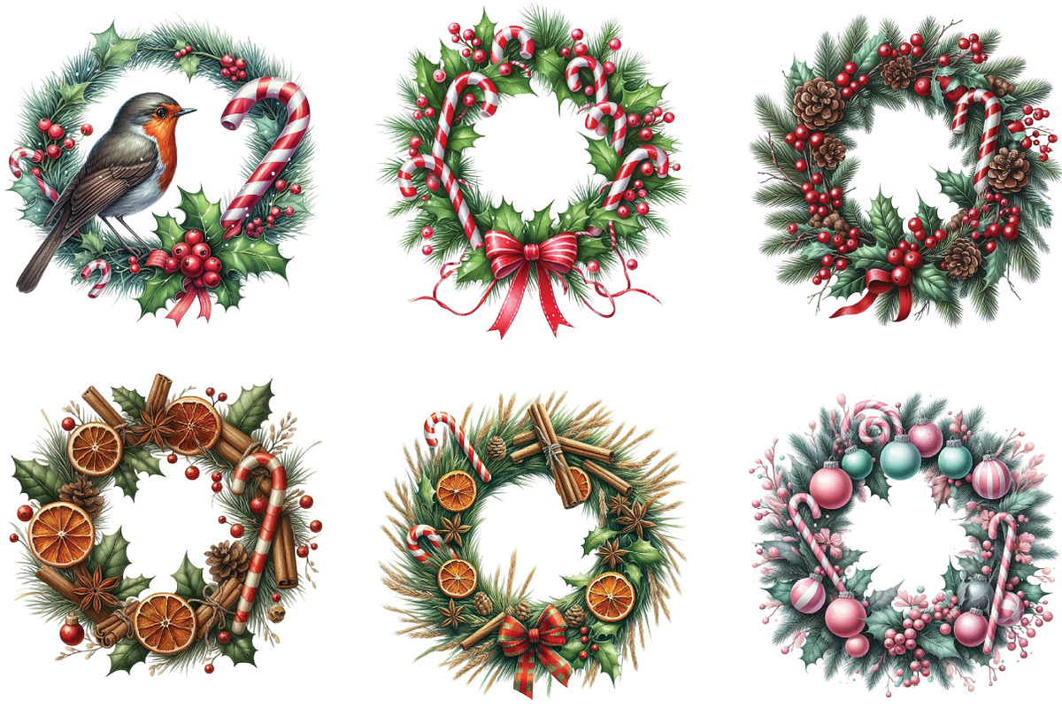 Grass Wreath Christmas Sublimation, an Illustration by CraftArtStudio (Photo 2 of 6)
