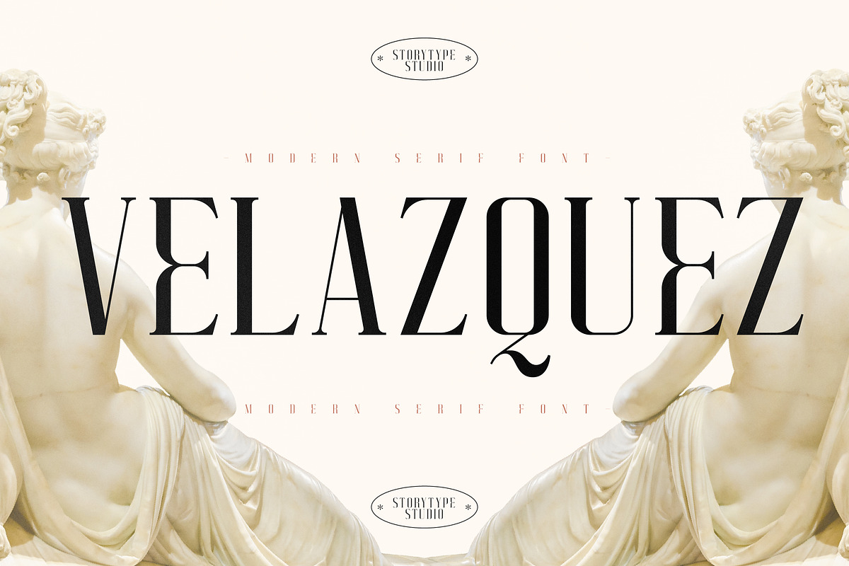 Velazquez Modern Serif Font, a Serif Font by Storytype Studio (Photo 1 of 15)