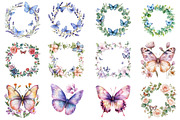 Spring Butterfly Border Clipart, an Illustration by CitraGraphics (Thumbnail 4 of 4)