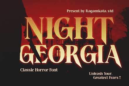 Night Georgia - Horror Font, a Serif Font by RagamKata