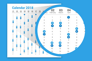 Calendar 2018 Vertical Design