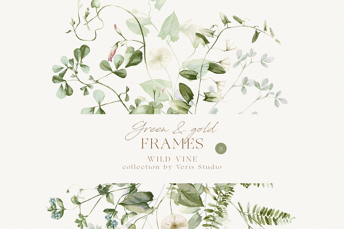 Watercolor Wildflower Floral Green, a Decorative Illustration by Veris Studio (Photo 3 of 15)