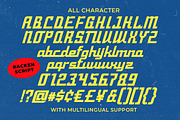 Racken Retro Futurism Display Font, a Script Font by Letterhend Studio (Thumbnail 8 of 9)