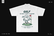 Retro Golf Ball Character T-Shirt, a Sport Illustration by shaondesigns (Thumbnail 3 of 6)