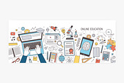 Online education banners, an Education Illustration by Good Studio (Thumbnail 3 of 6)